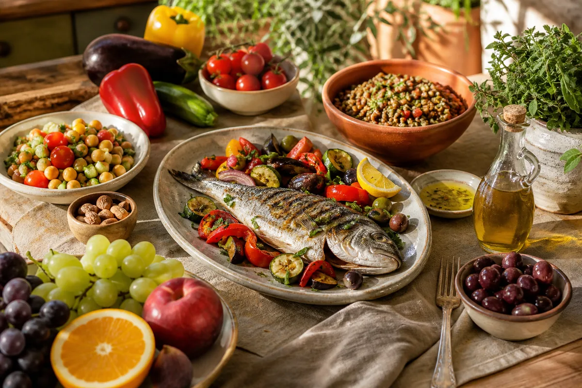 Le régime méditerranéen dans l'assiette